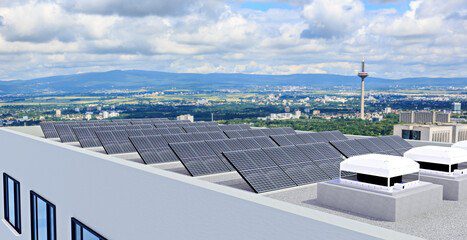 Commercial rooftop solar array